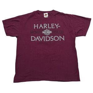 Harley Davidson 2013 Timeless Vibrations Reno Nevada Burgundy‎ T-Shirt - Y2K - L
